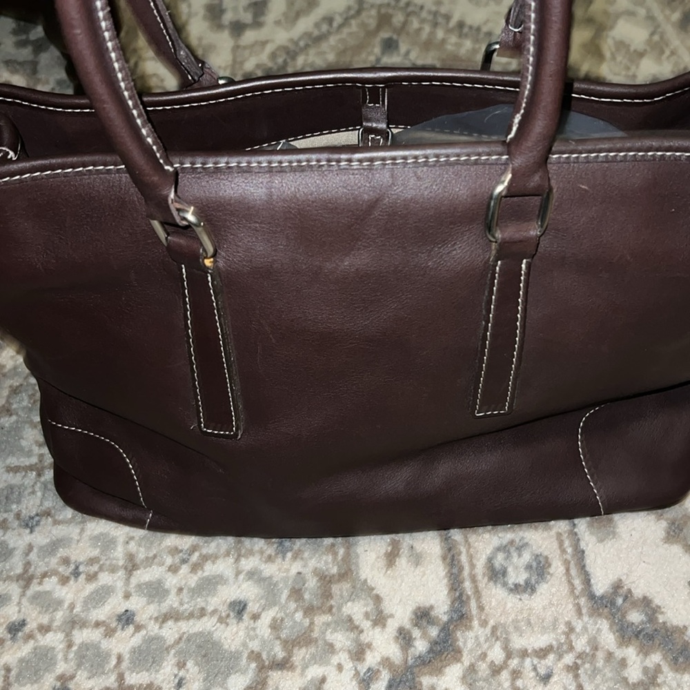 Coach Hamptons 7757 brown leather large tote/carryall handbag - Picture 2 of 10